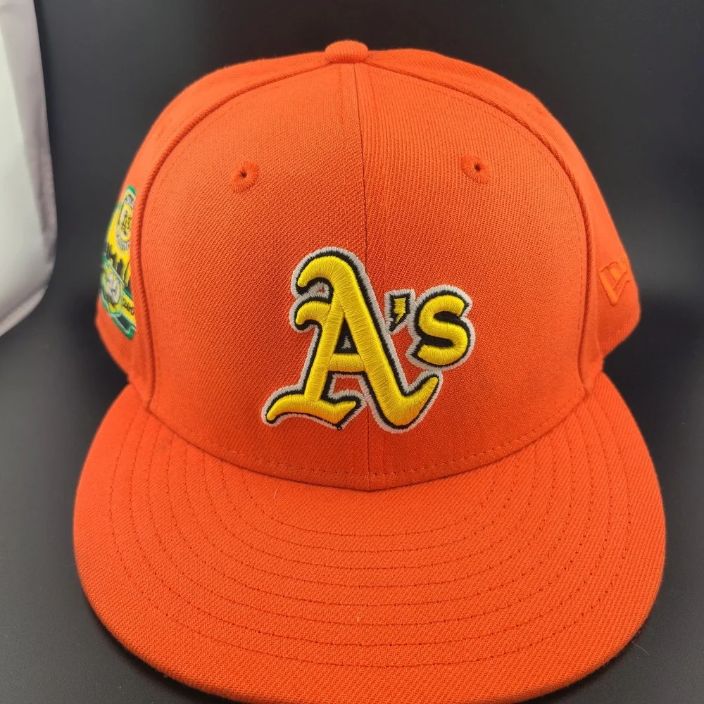 New Era 59FIFTY Oakland Athletics 40th Anniversary Cap Mens 7 3/8 Orange Fitted